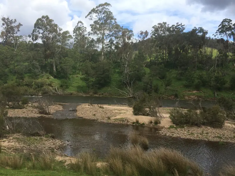 A broad calm stretch of river